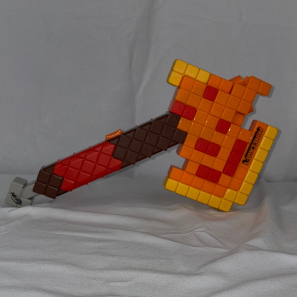 Minecraft Nerf Pixel Toy Axe Nerf Shooter